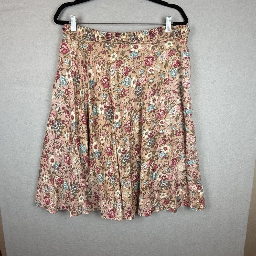 Vtg Sarah K Skirt 18 Floral Midi Boho Hippie Cottage 70s Grandmacore Romantic - Picture 6 of 6